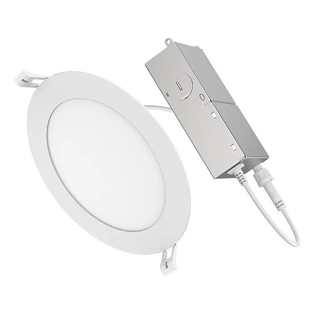 Utilitech LED Recessed Lighting Fixture White Ultra-Thin Canless Downlight